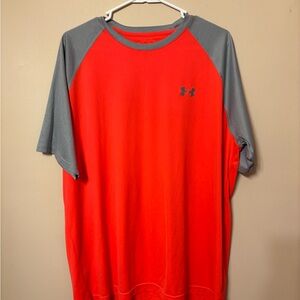 Under Armour Men's Vibrant highlighter pink and Gray Tee